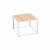 Table basse Kadra H45 60x60 - bois & blanc