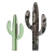 Totem Kactus S + M - vert écorce