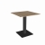table stan H73 70x70 - bois & noir outdoor
