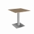 Table Stan H76 70x70 - bois & inox