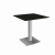 table stan H73 90x90 - noir & inox
