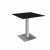 Table Stan H76 90x90 - noir & inox