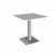 Table Stan H76 90x90 - blanc & inox