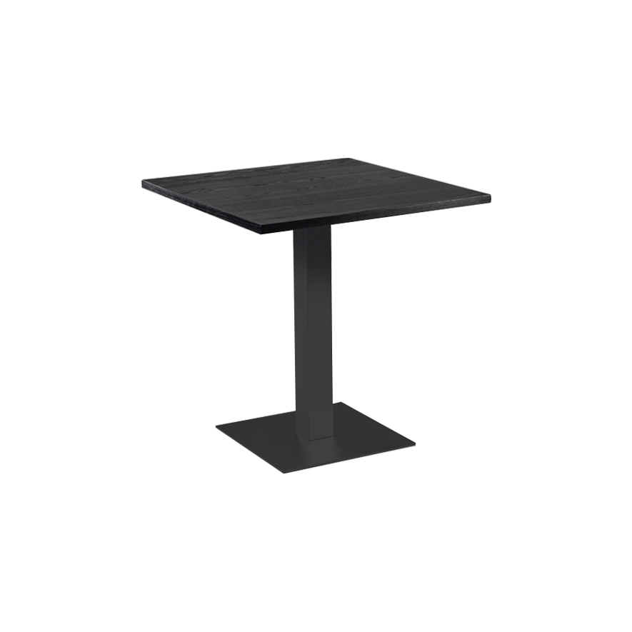 Table Stan H73 70x70 - noir & noir