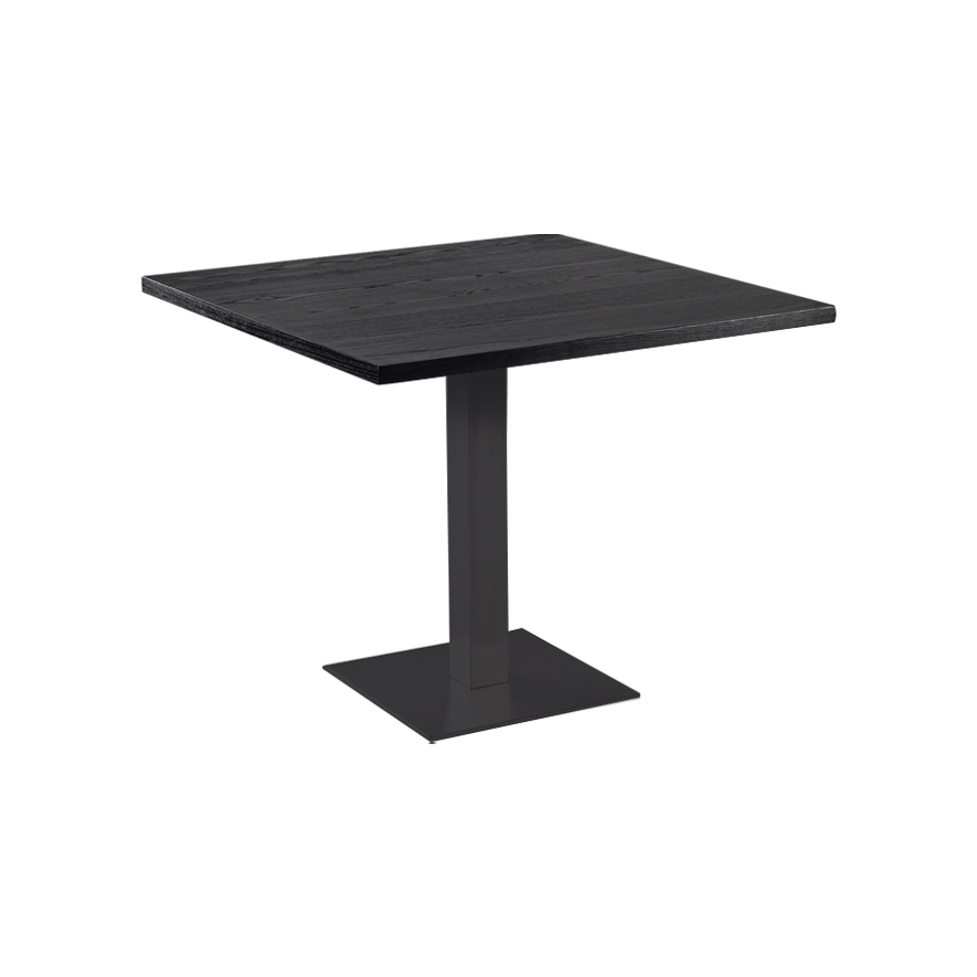 Table Stan H73 90x90 - noir & noir