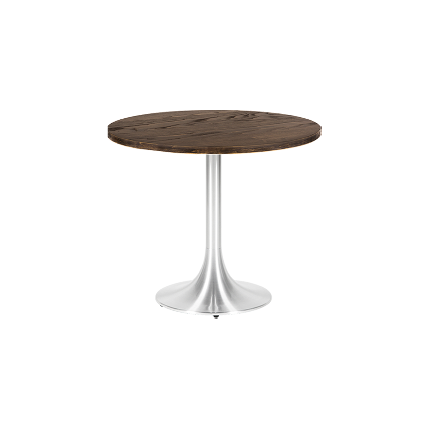 Table Stacy H73 dia90 - bois & inox