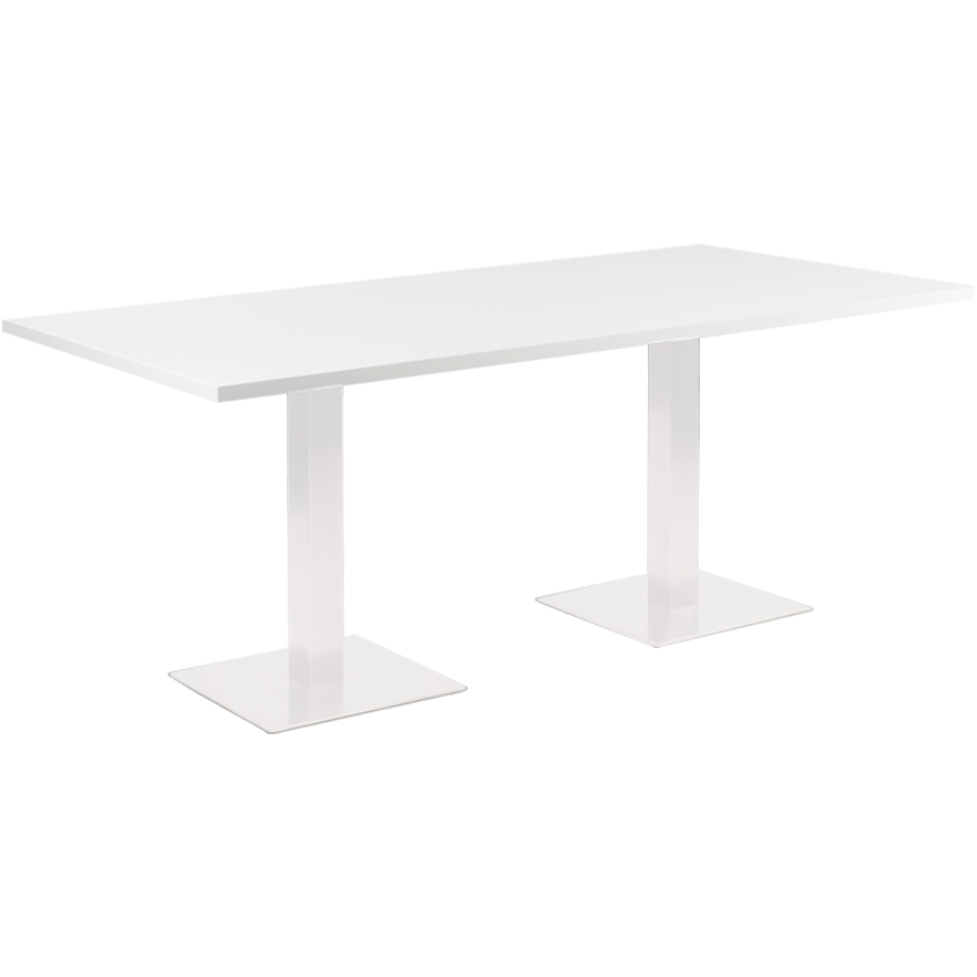 Table Stan H73 180x90 - blanc & blanc