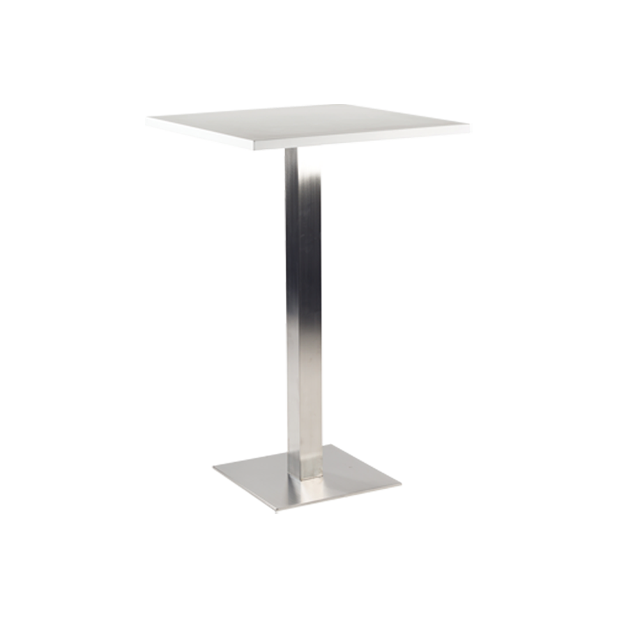 Mange debout Stan H110 70x70 - blanc & inox