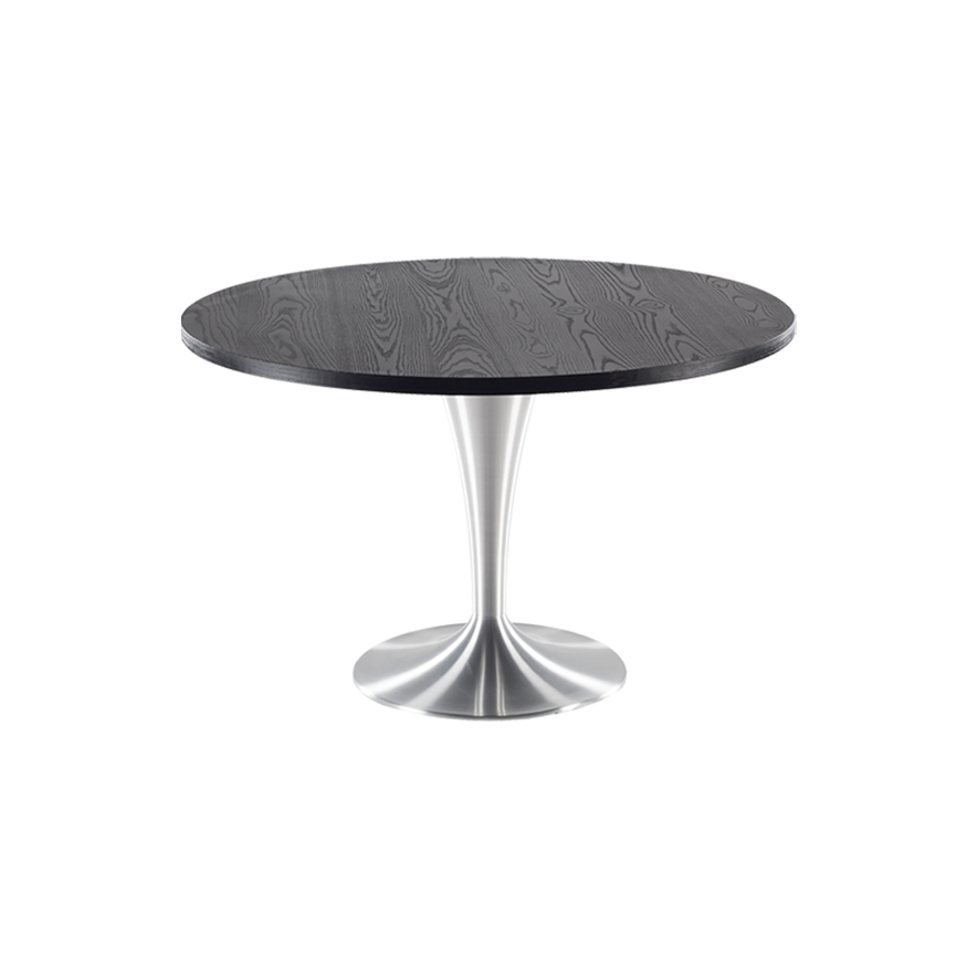 Table Ivan dia120 - noir & inox