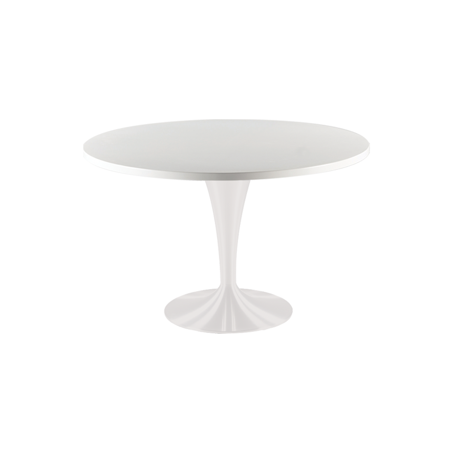 Table Ivan dia120 - blanc & blanc