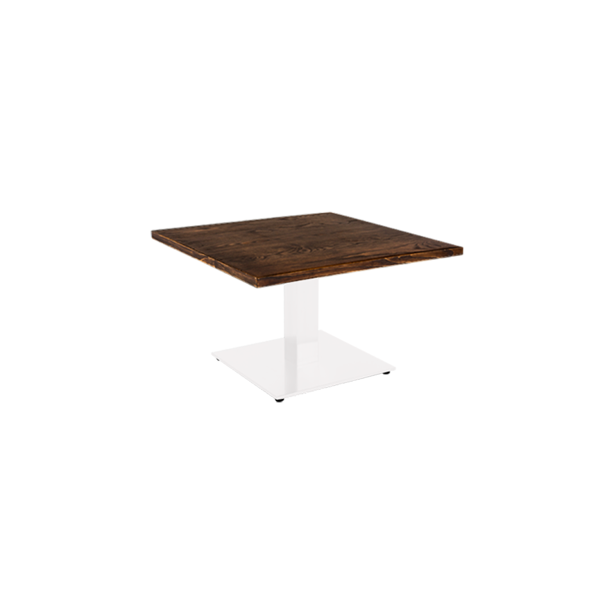Table Stan H35 70x70 - bois & blanc