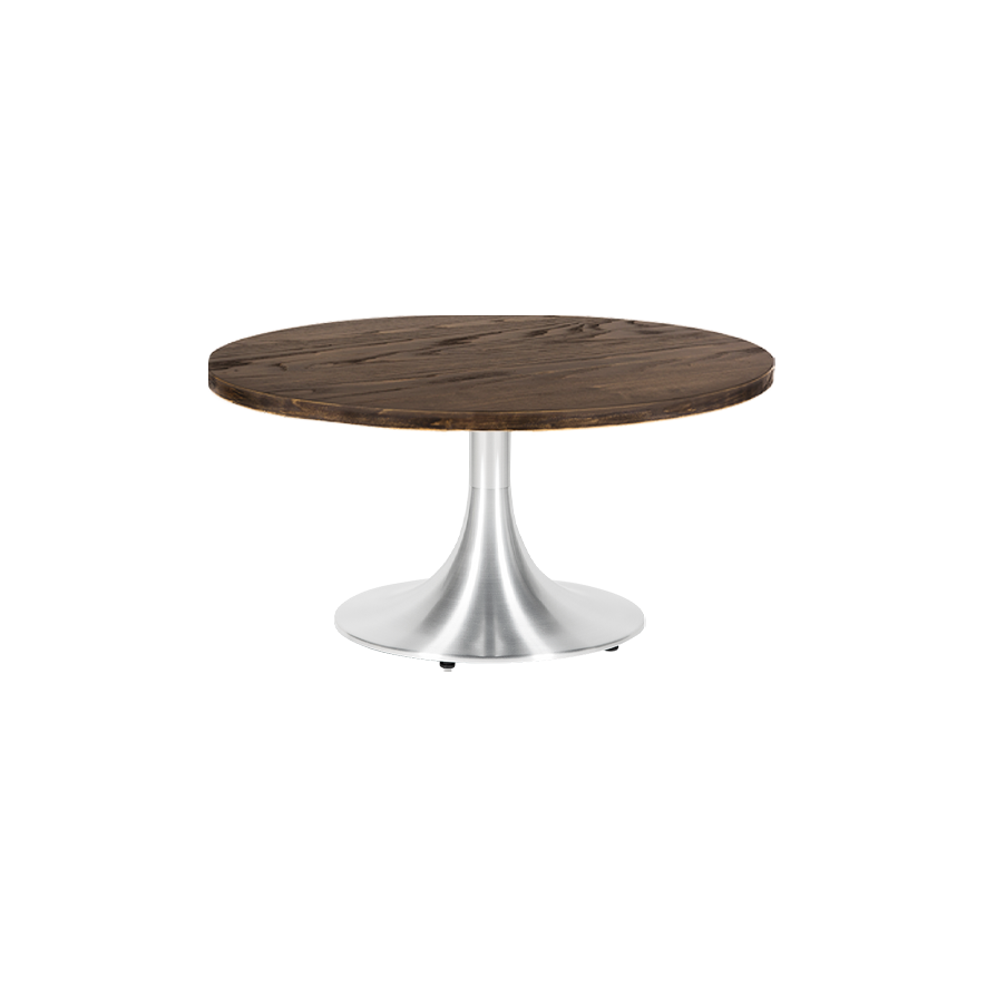 Table Stacy H35 dia90 - bois & inox