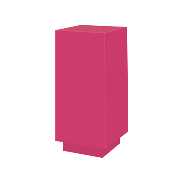 Stèle carrée H110 47x47 - fuchsia