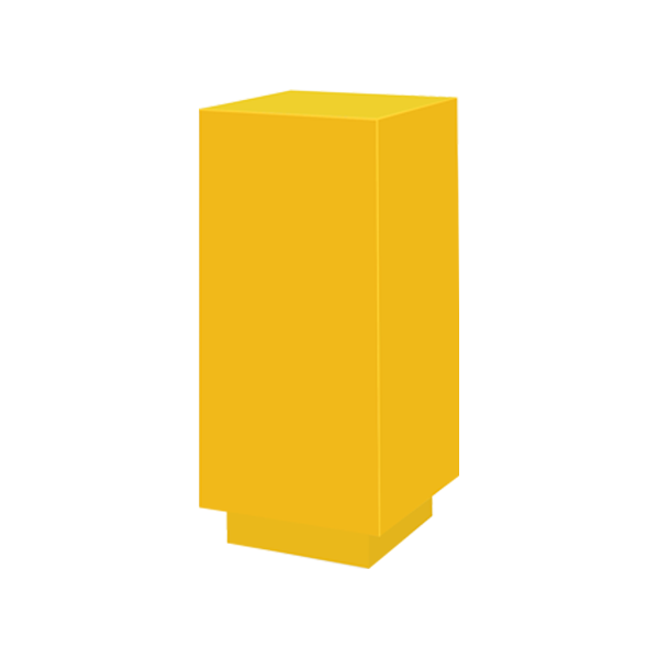 Stèle carrée H110 47x47 - jaune
