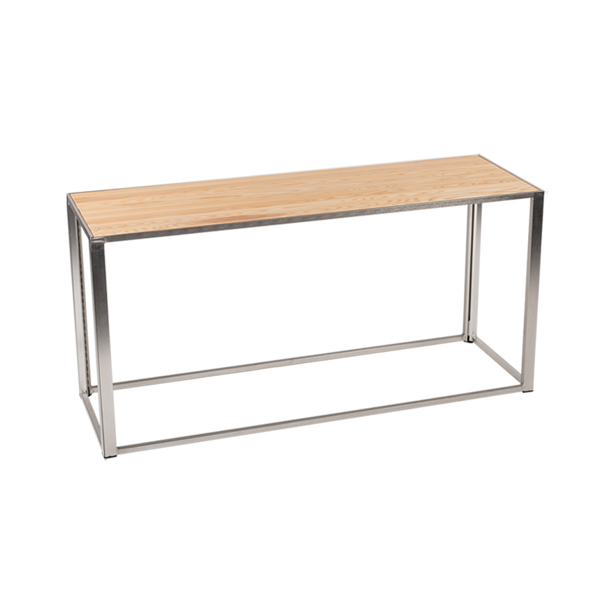 Table Kadra H73 150x50 - bois & chrome