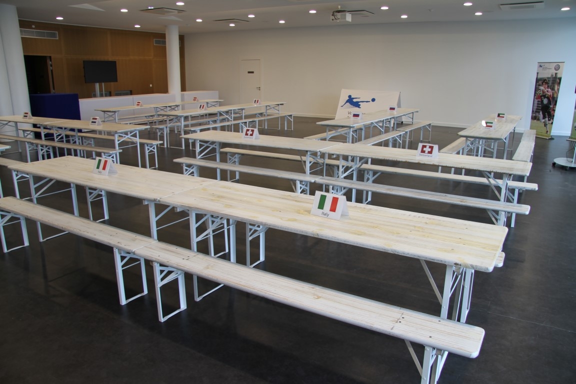 Table et bancs Pyla - blanc