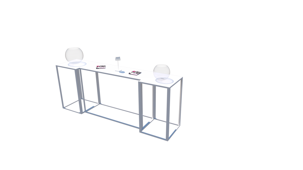 Table Kadra H90 60x60 - blanc