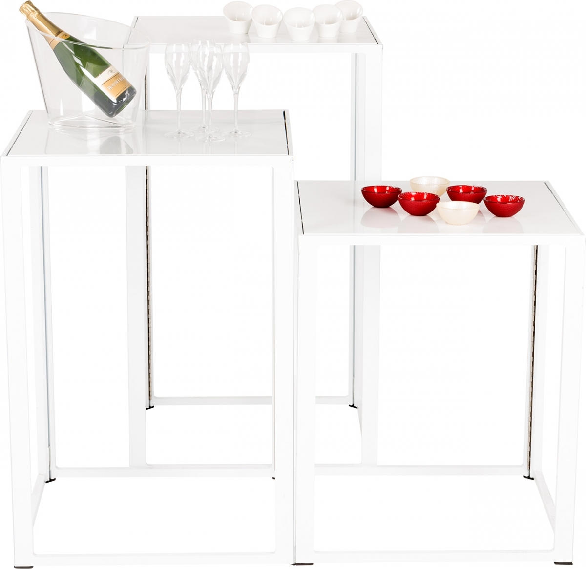 Table Kadra H90 100x100 - blanc