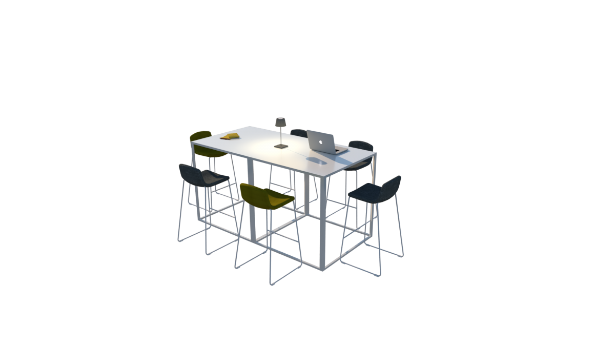 Table Kadra H105 150x50 - blanc