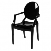 Fauteuil Louis Ghost - noir