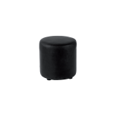 Pouf rond Dalton dia40 - cuir noir