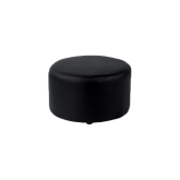 Pouf rond Dalton dia70 - cuir noir