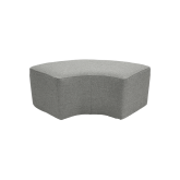 Pouf Tweed 1/4 rond L150 - gris