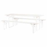 Table et bancs Pyla - blanc