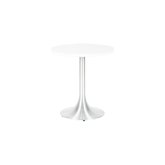 Table Stacy H73 dia70 - blanc & inox