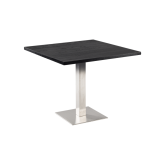 Table Stan H73 90x90 - noir & inox