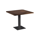 Table Stan H73 90x90 - bois & noir