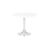 Table Stacy H73 dia90 - blanc & inox