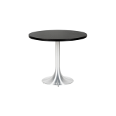 Table Stacy H73 dia90 - noir & inox