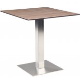 Table Stan H73 70x70 - bois & inox outdoor