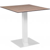 Table Stan H73 70x70 - bois & blanc outdoor