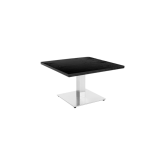 Table Stan H35 70x70 - noir & inox