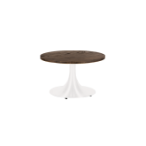 Table Stacy H35 dia70 - bois & blanc