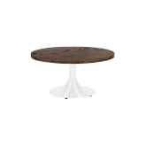 Table Stacy H35 dia90 - bois & blanc