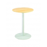 Table ronde Kamino vert sauge/bois H73