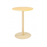 Table ronde Kamino beige lin/bois H73