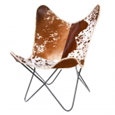Fauteuil papillon Goa - vache
