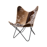 Fauteuil papillon Goa - vache