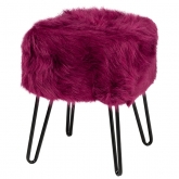 Tabouret Furry - fuchsia
