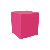 Kub box H110 100x100 - fuchsia