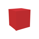 Kub box H110 100x100 - rouge