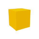 Kub box H110 100x100 - jaune