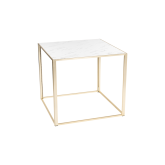 Table Kadra H90 100x100 - marbre & laiton
