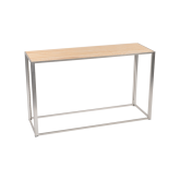 Table Kadra H90 150x50 - bois & chrome