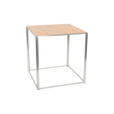 Table Kadra H105 100x100 - bois & chrome