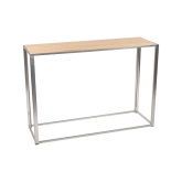 Table Kadra H105 150x50 - bois & chrome